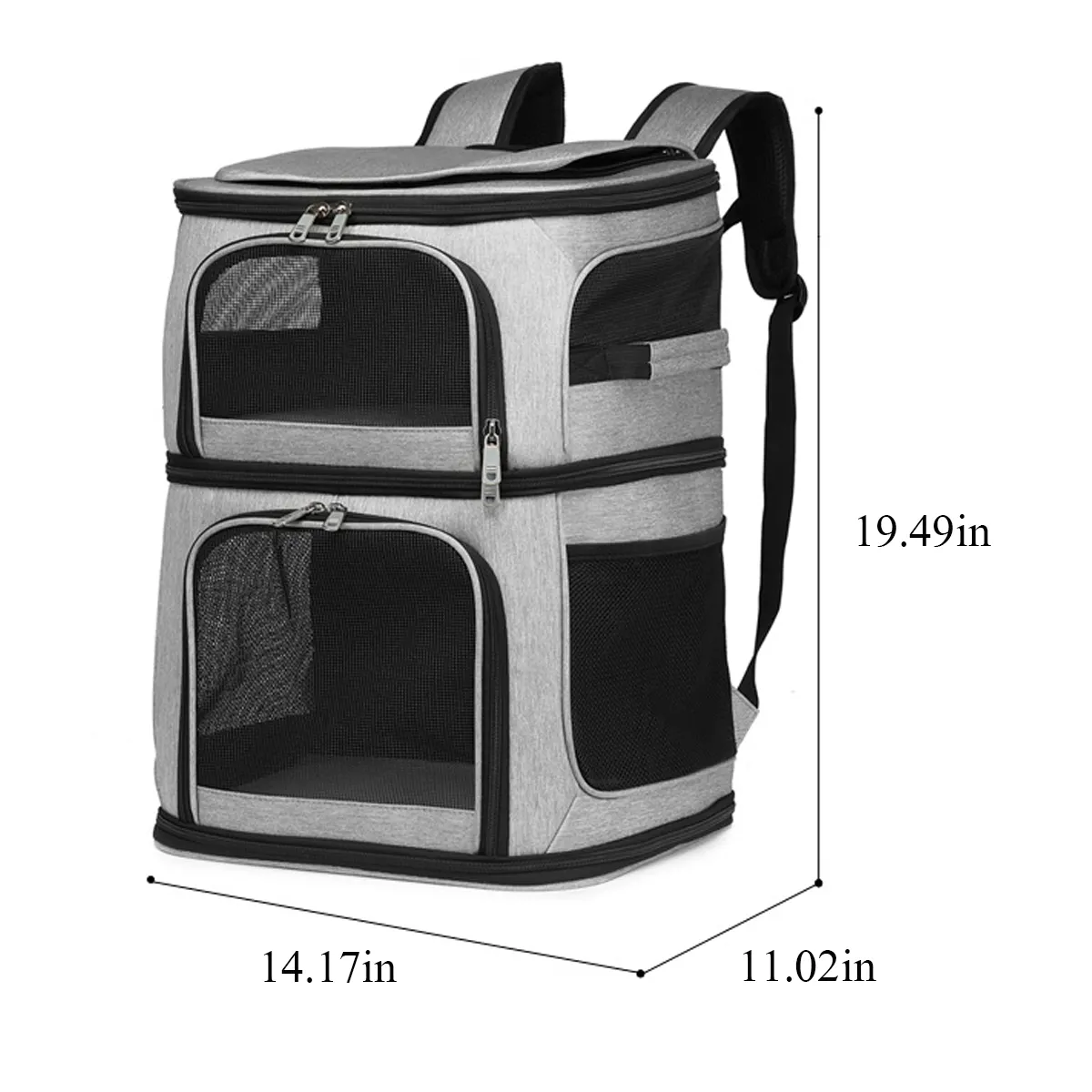 Outdoor Ventilated Double-Compartment Pet Carrier Backpack 2