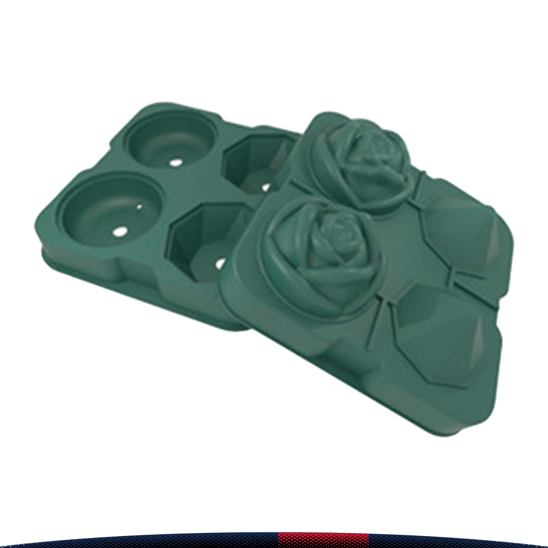 2 Roses & 2 Diamonds Ice Trays 4