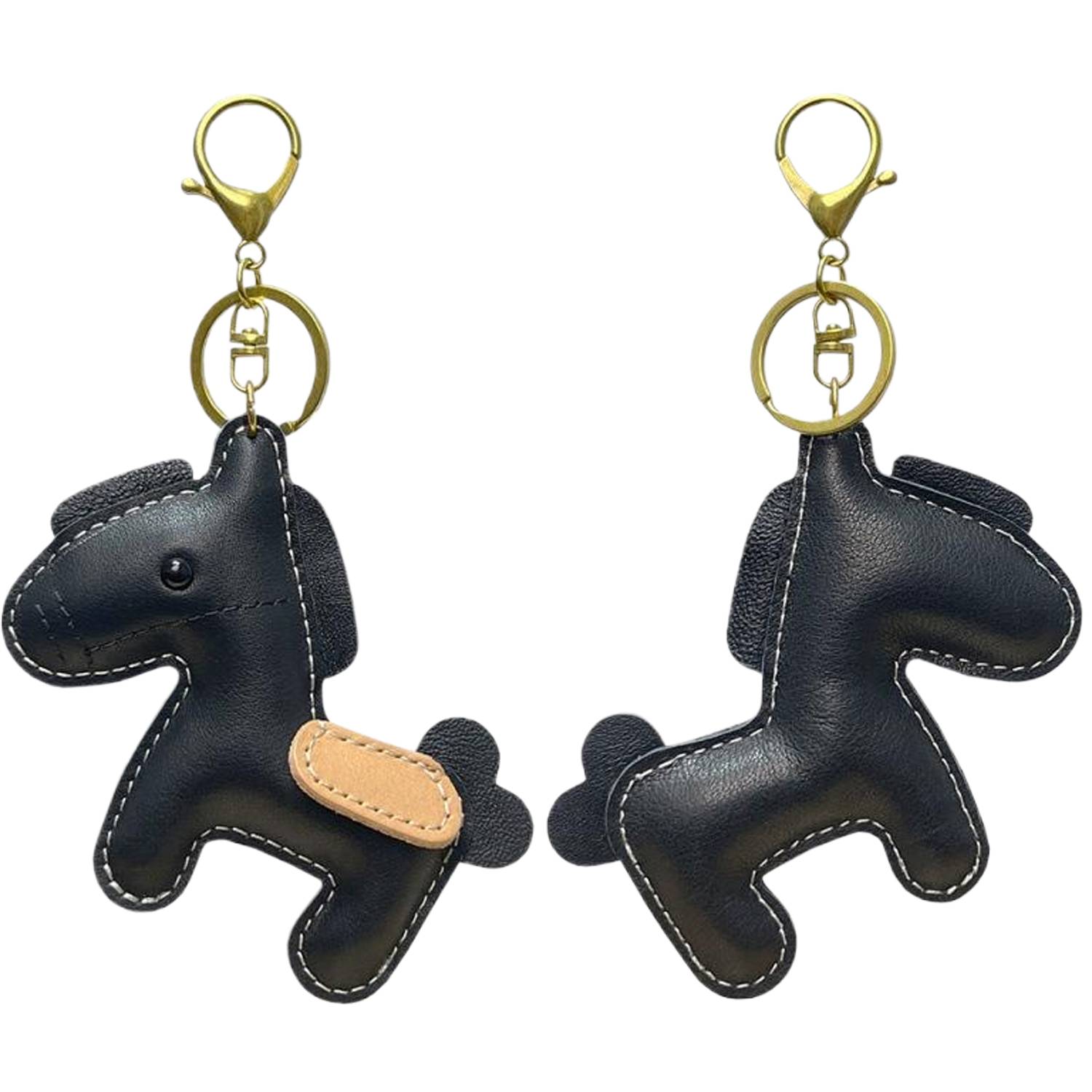 Genuine Leather Mini Horse Keychain 11