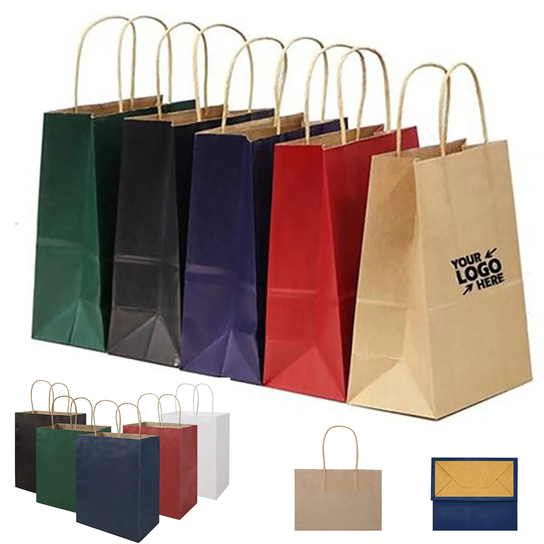 Kraft Paper Colourful Shopping Bag 1