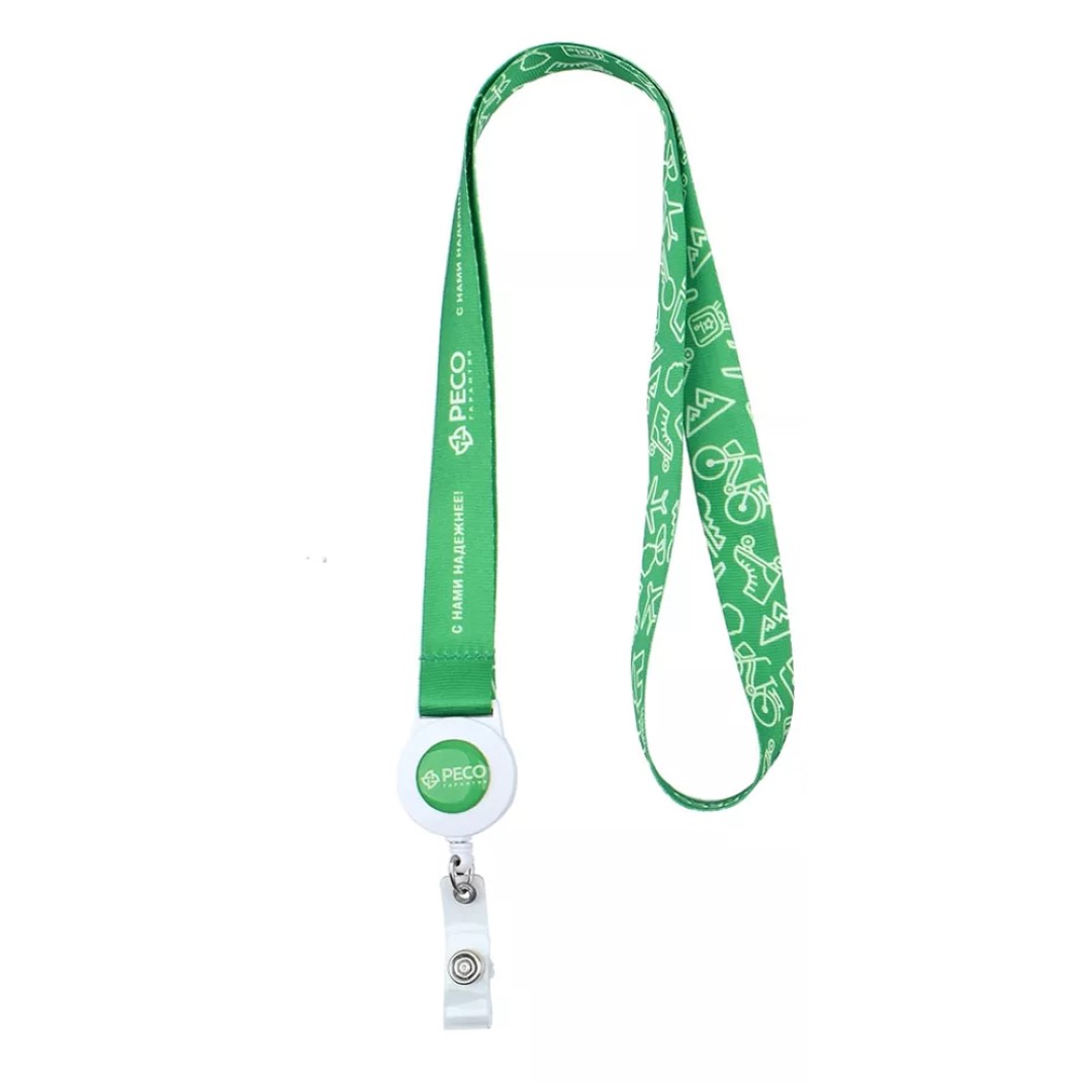 Decorated 3/4" Lanyard w/ Full color Badge Reel 2