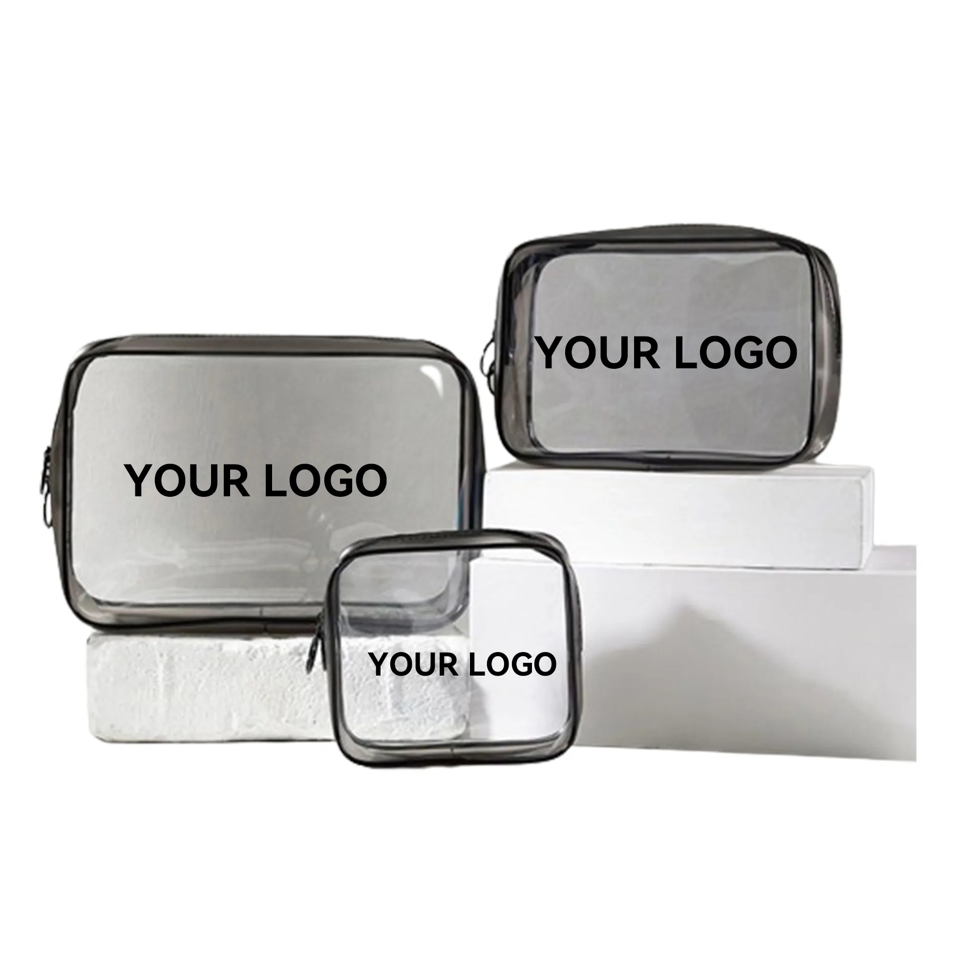 3Pcs Transparent Storage Bag Set