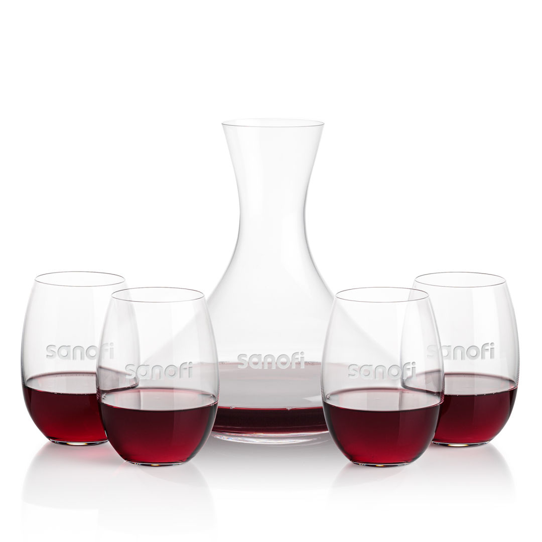 Senderwood Carafe & Carlita Stemless Wine 6