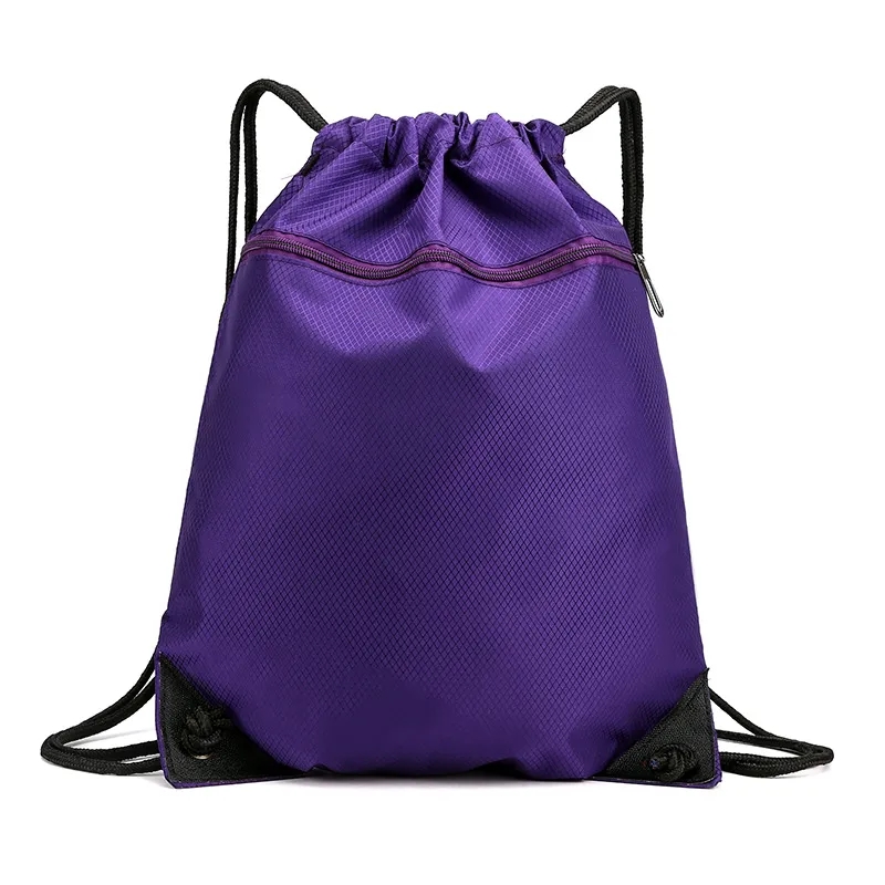 Drawstring Bag With A Front Zipper Pocket 4