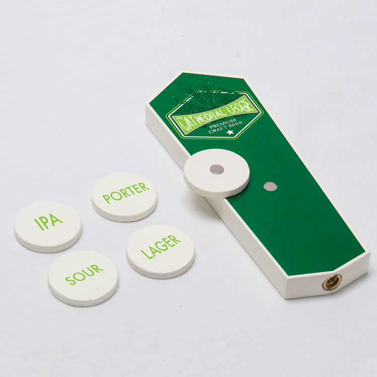 Beer Tap Handle with Magnetic Labels - 9"h x 3.25"w x .75"d 6