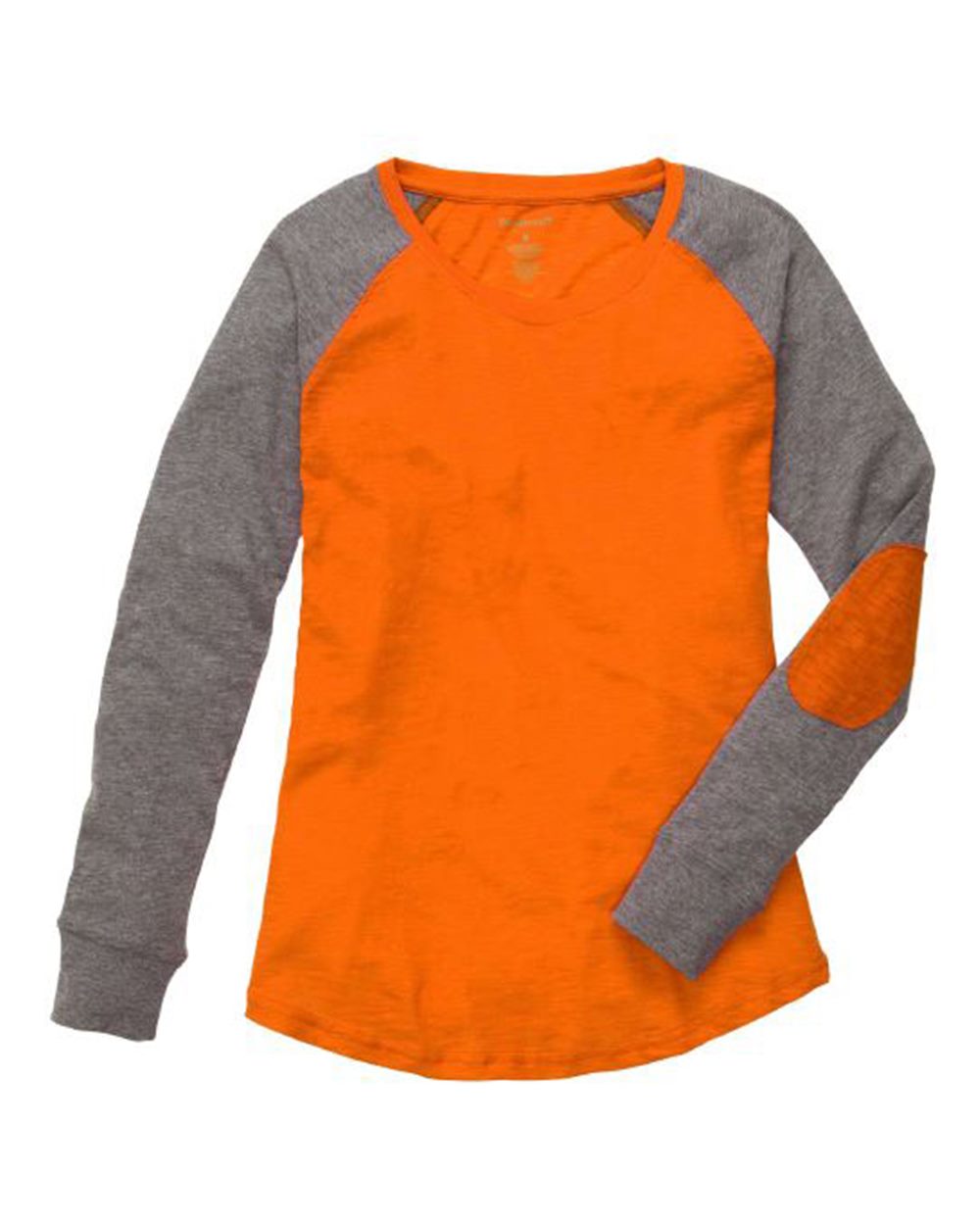 Women's Preppy Patch Slub Long Sleeve T-Shirt - T66 22