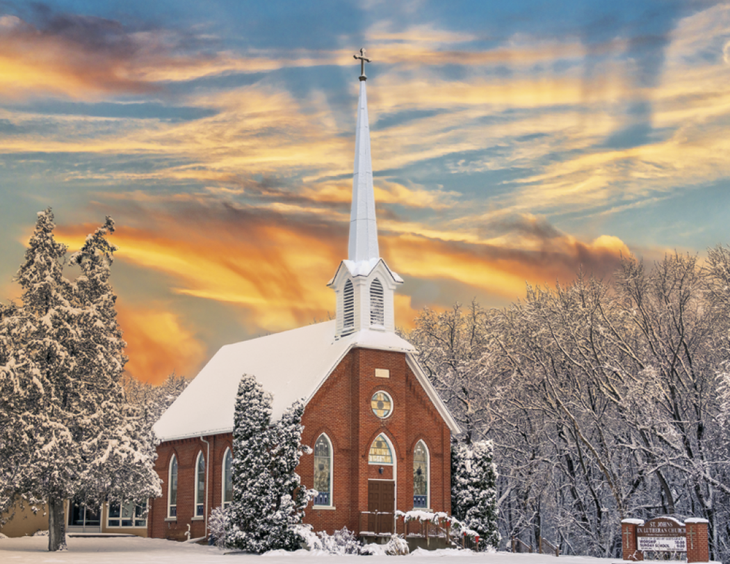 Good Value™ Scenic Churches - Stapled Calendar 13