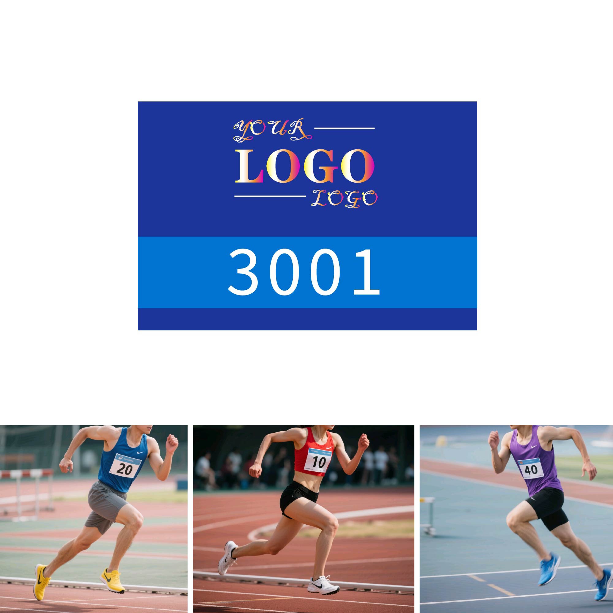 MOQ 10 pcs Waterproof Running Numbers 2