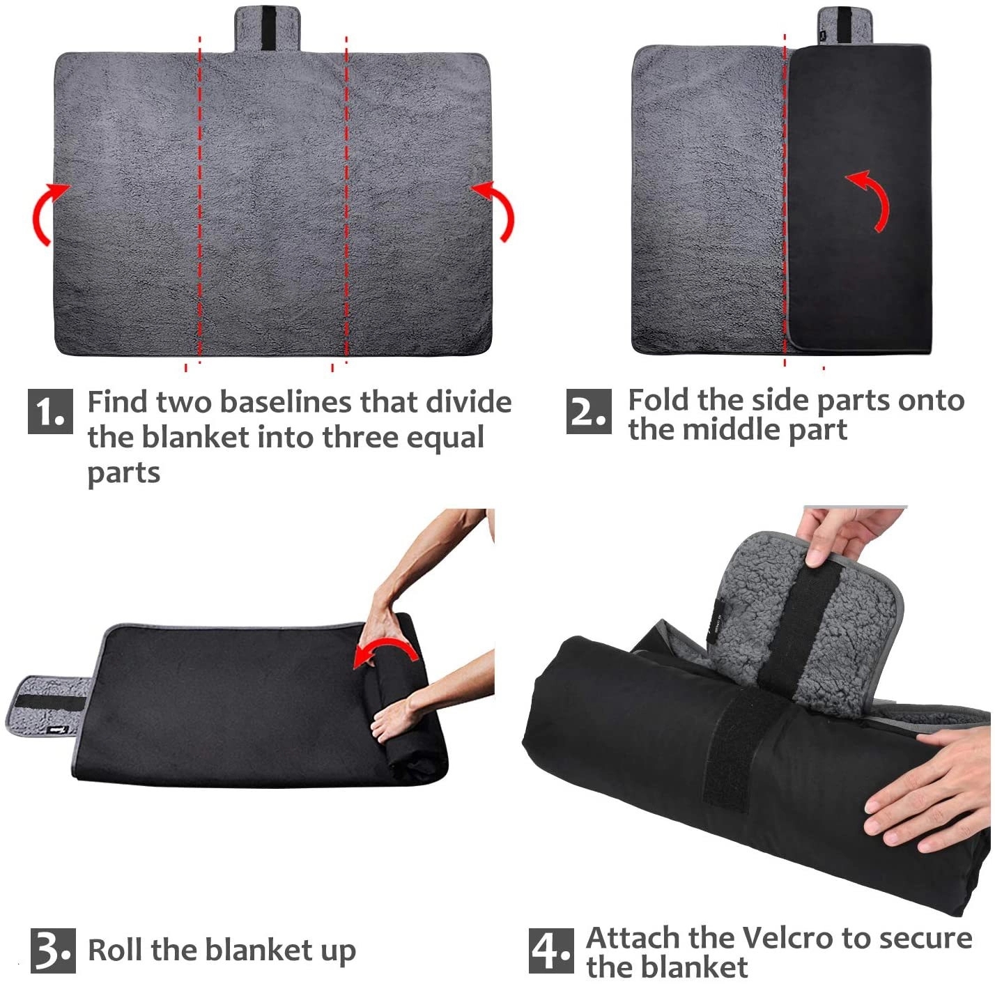 Portable Foldable Outdoor Camping Fleece Blanket 5