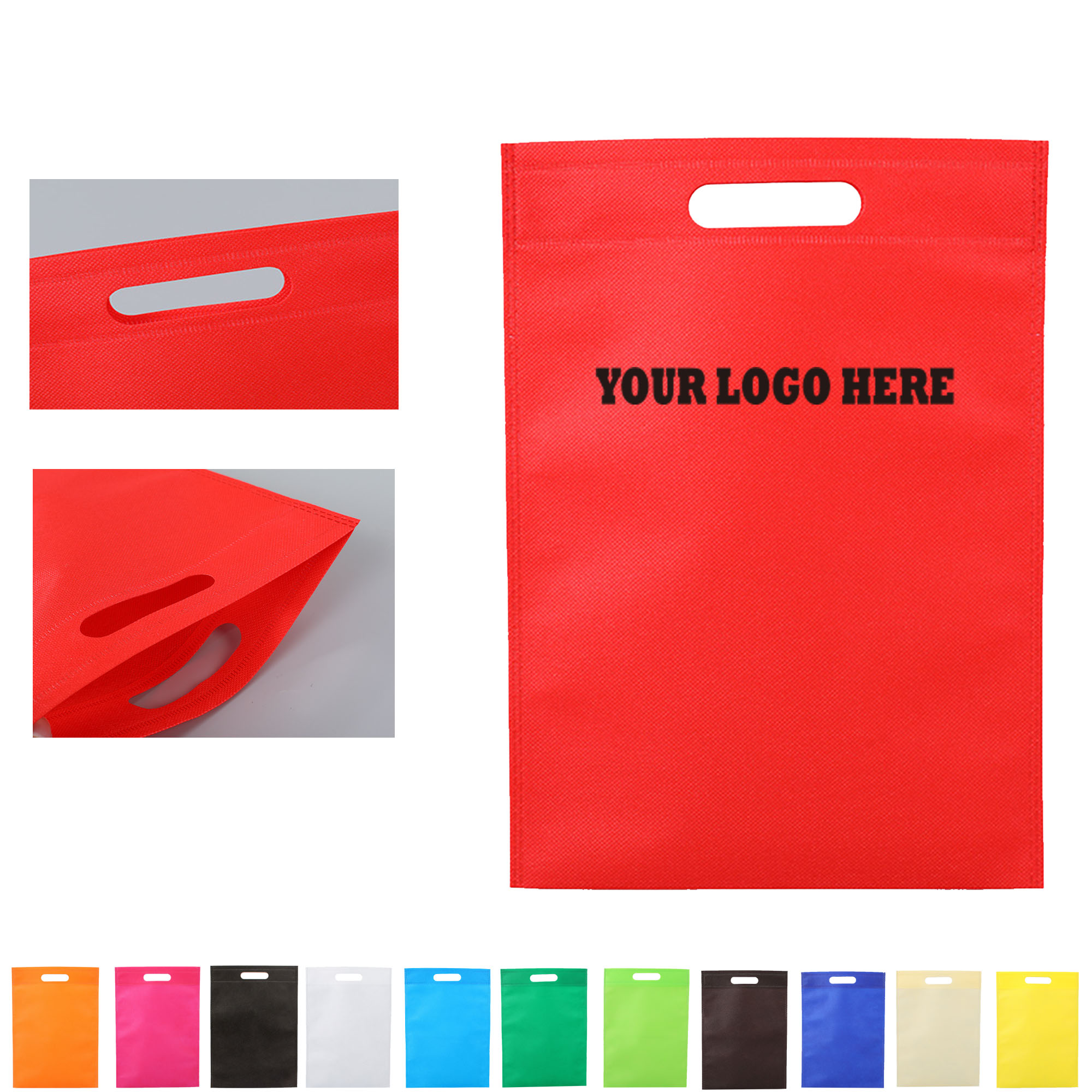 MOQ50 Buckle Nonwoven Tote Bags Customized Logo 1