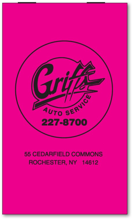 Stapled Memo Book Neon