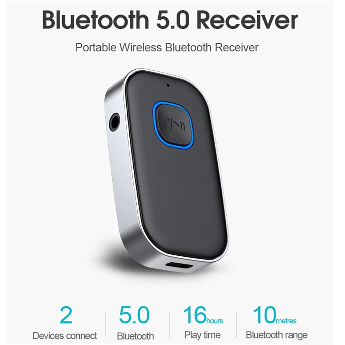 Bluetooth Receiver for Car Noise Cancelling 3.5mm 3