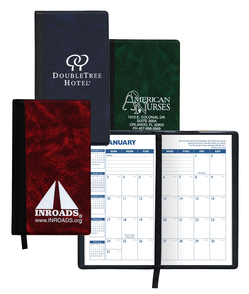 Monthly Florence Designer Hard Cover Planner w/ 1 Color Insert 4