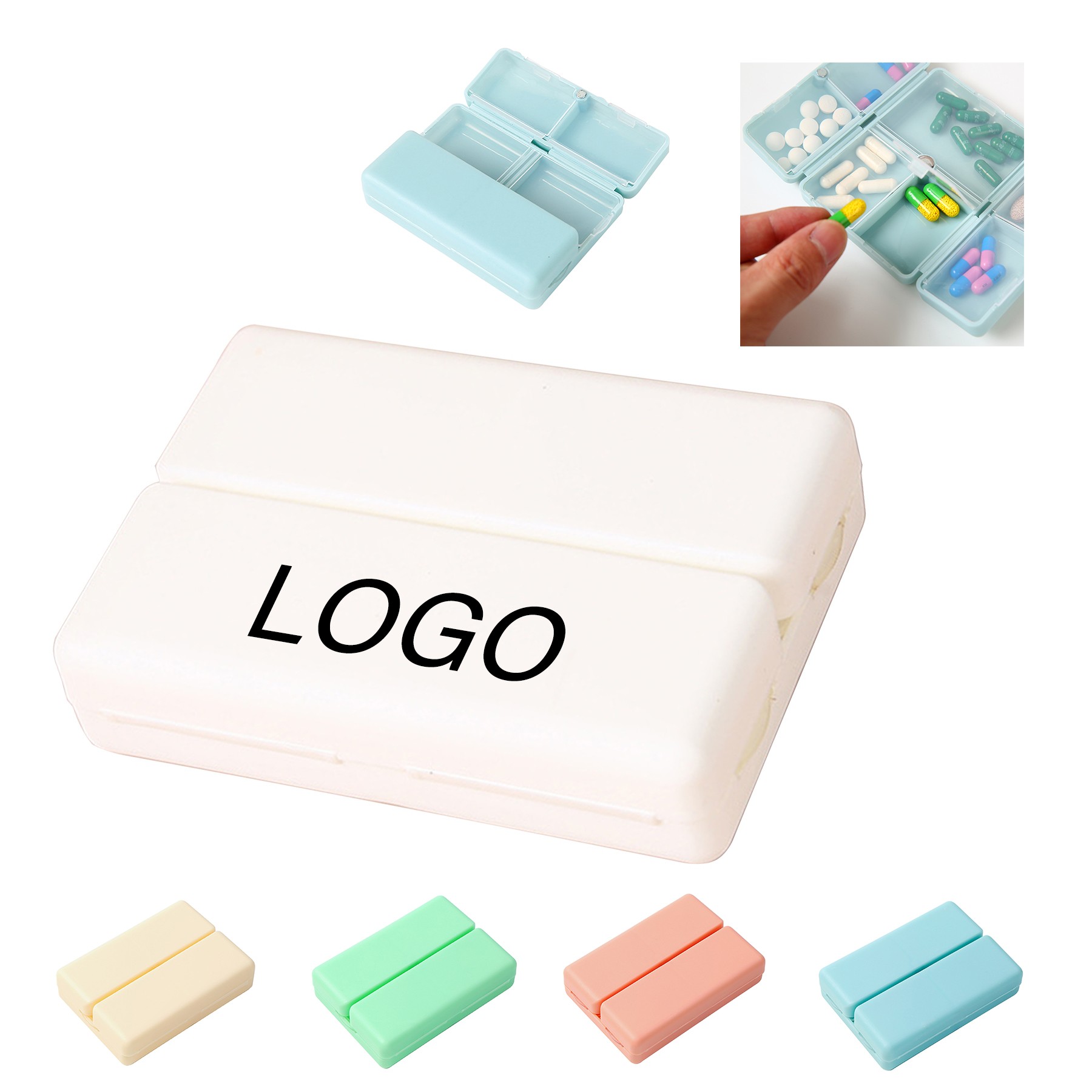 7 Compartments Magnetic Daily Pill Box