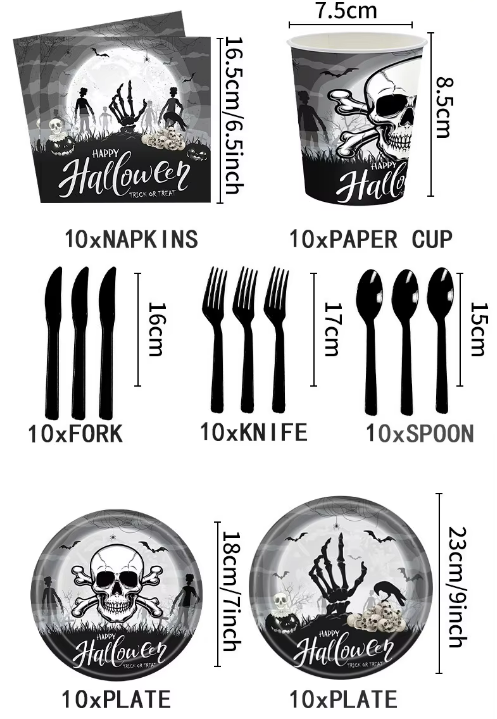 Halloween Tableware & Decorations Decoration Set-16 piece ea 3