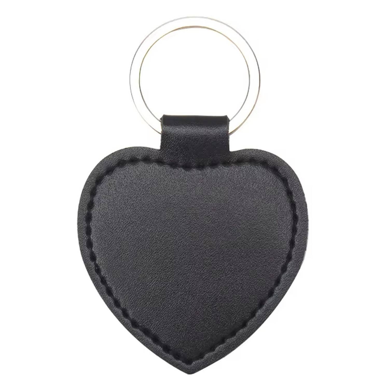 PU Leather Heart Shaped Keychain 1
