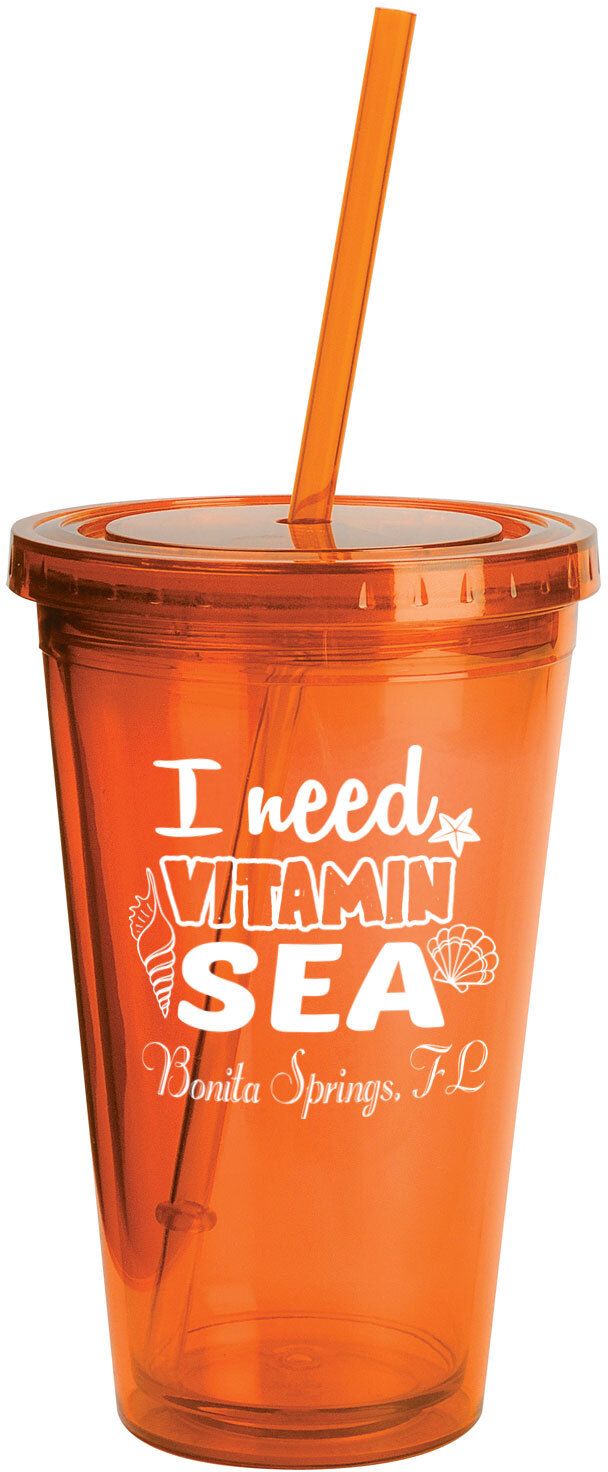 SUNSPLASH TUMBLER W/STRAW 16 OZ. 22