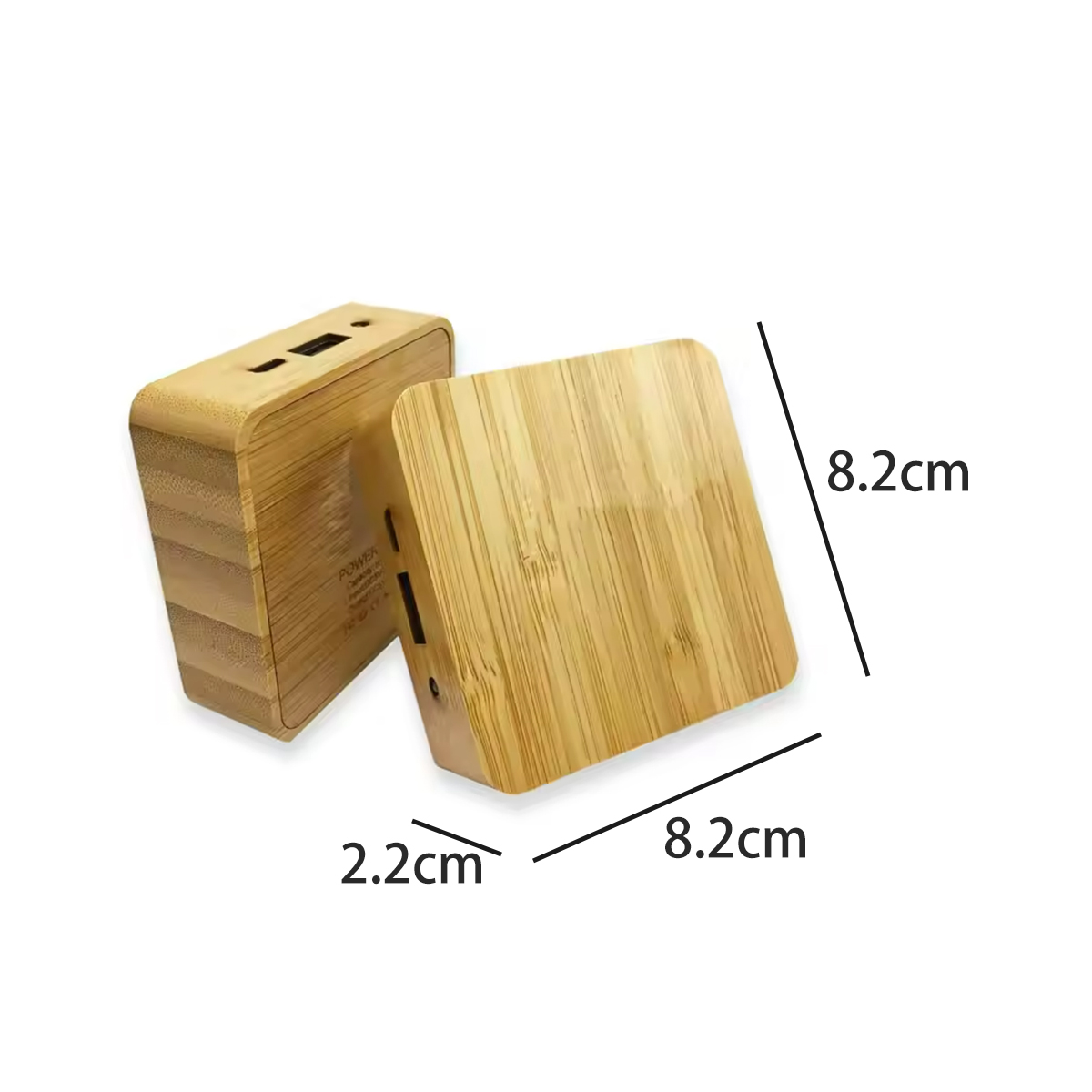 Eco-Friendly Bamboo Power Bank with USB Port 5