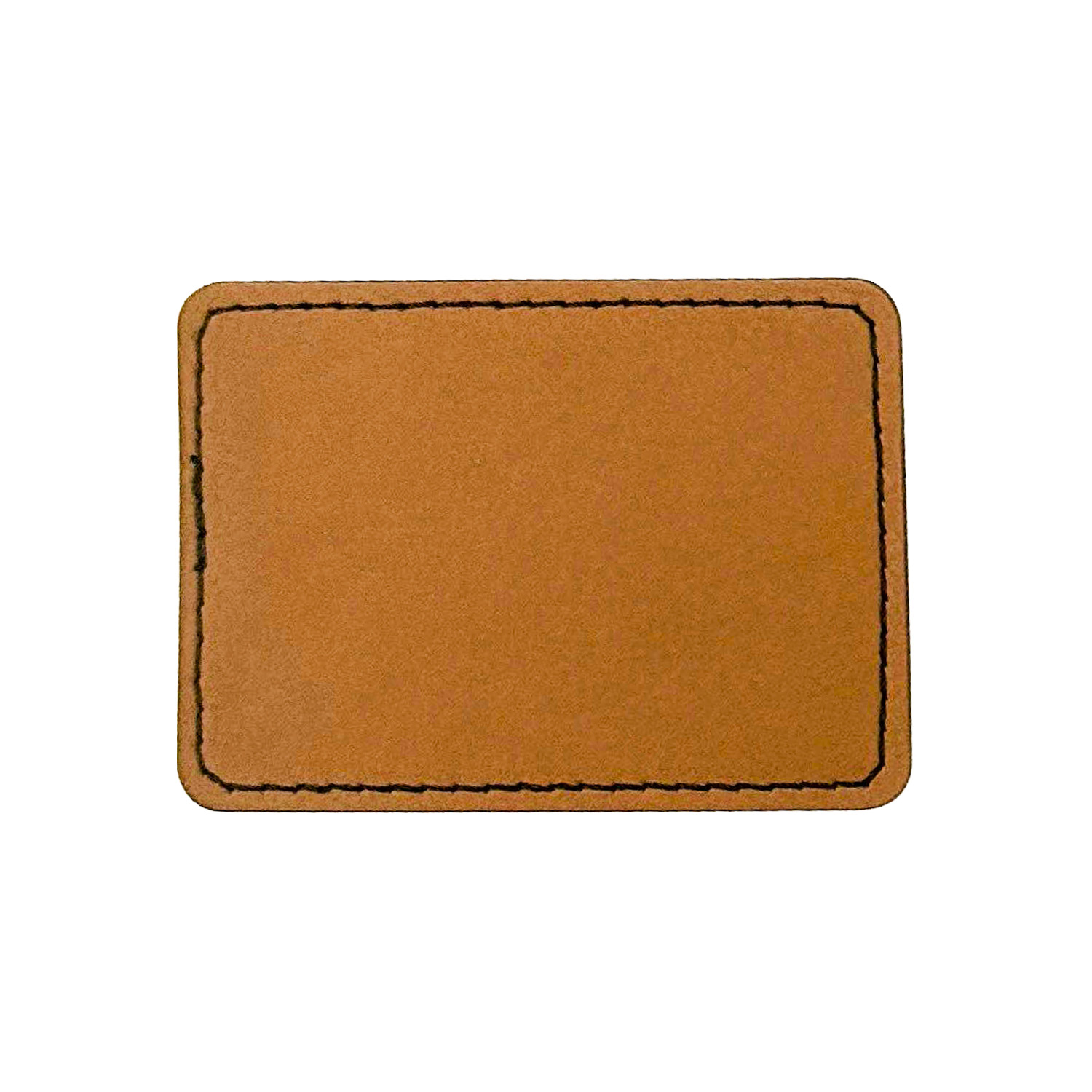 3.5" x 2.5" Rectangular Iron-on Leatherette Patch 2