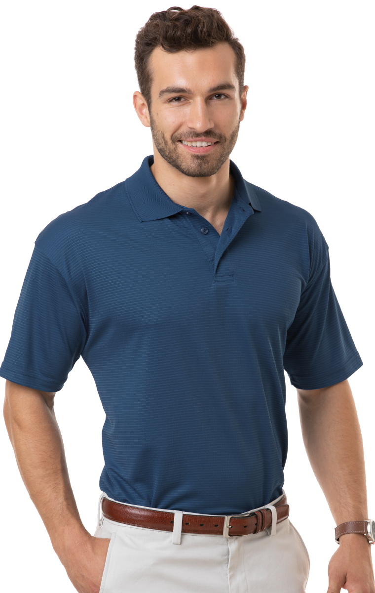 Adult Tonal Stripe Wicking Polo 4