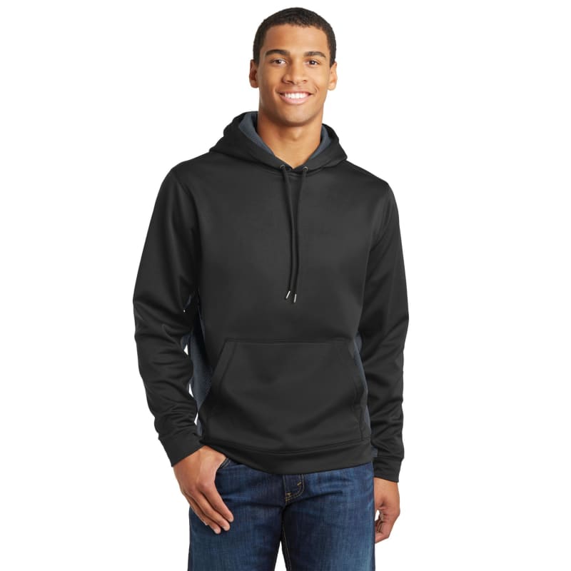 Sport-Tek Sport-Wick CamoHex Fleece Colorblock Hooded Pullover., custom hoodie or sweatshirt with logo imprint 7