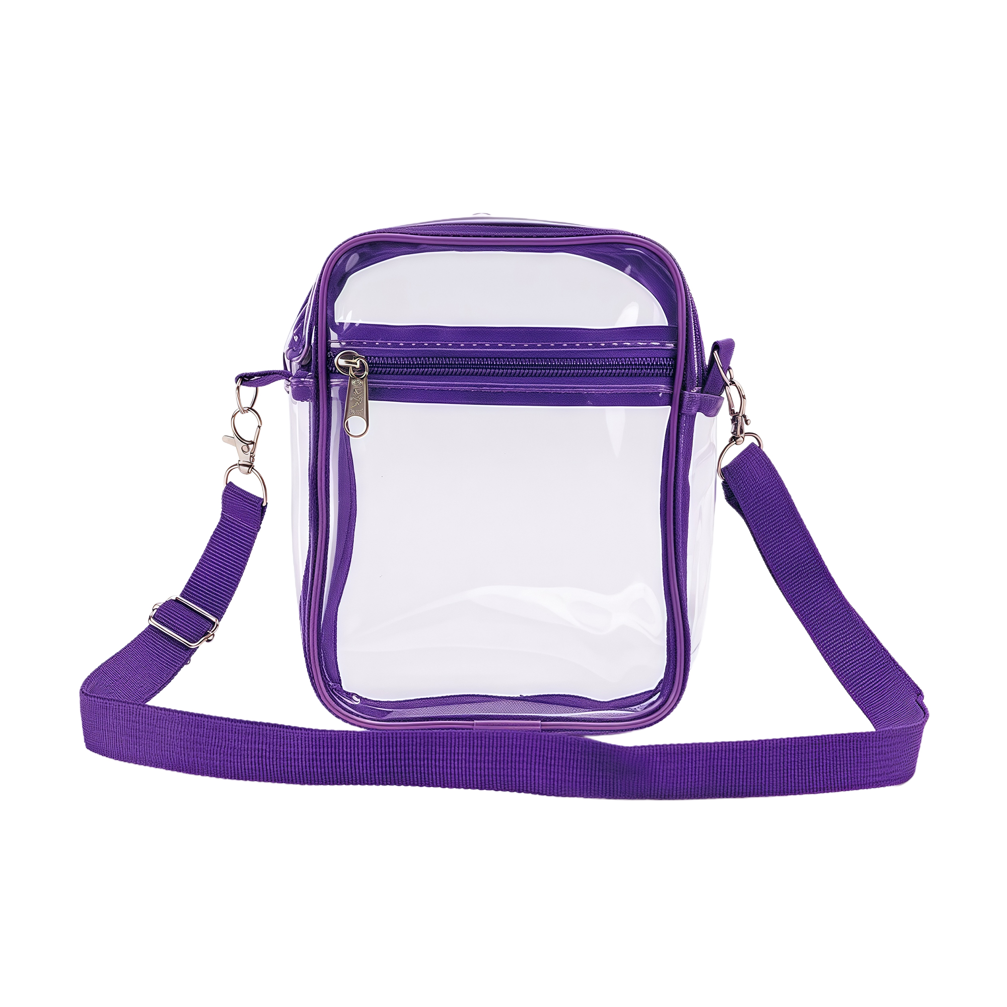 PVC Clear Shoulder Crossbody Bag Waterproof Multi-functional Document Pouch Travel Outdoor Storage 4