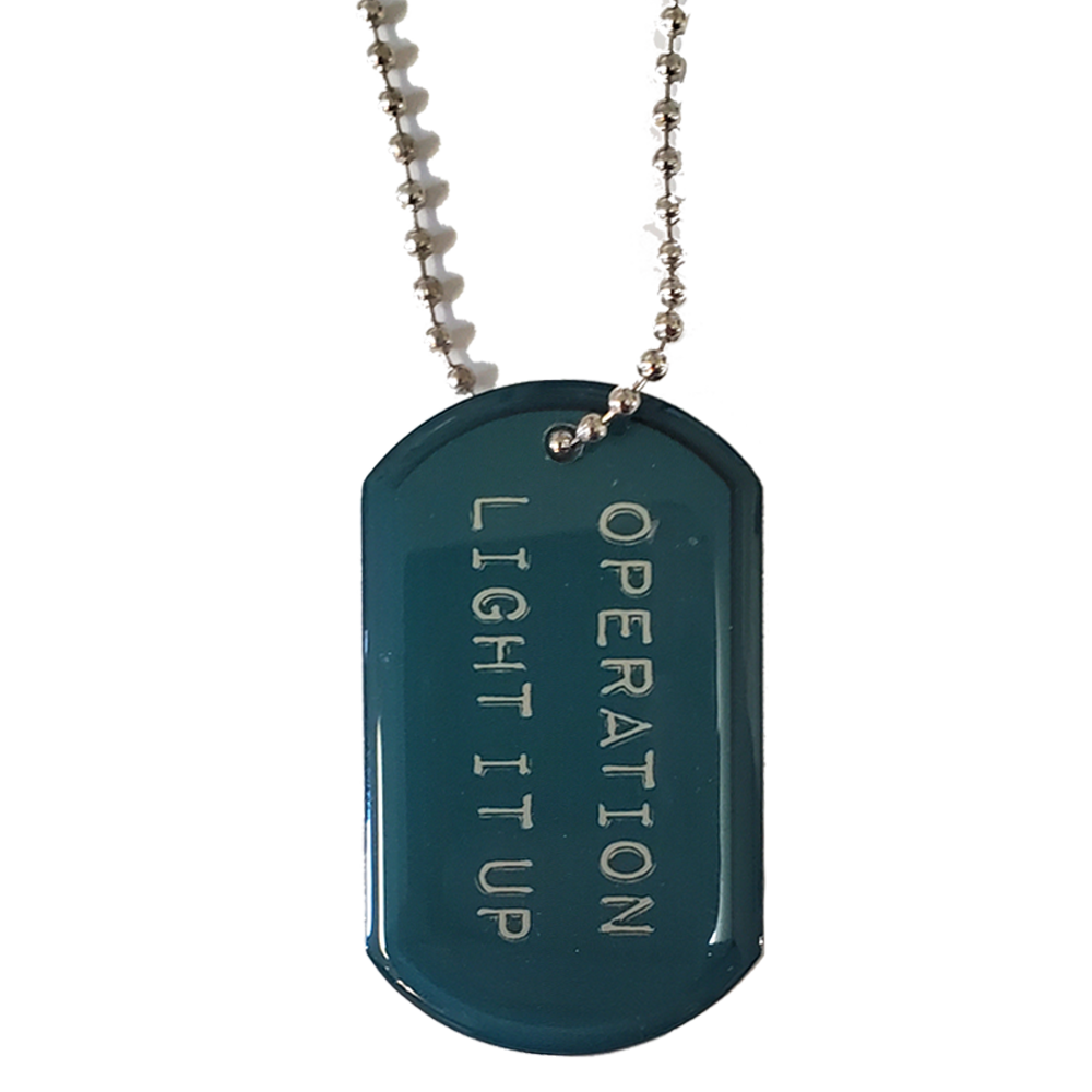 Dog Tag pendant with ball chain necklace (Single Sided) 2
