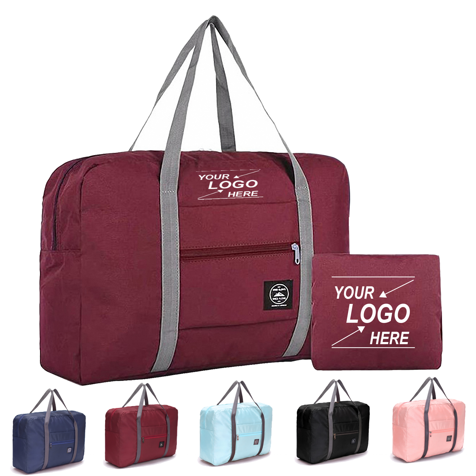 Waterproof Collapsible Travel Duffle Bag with Adjustable Strap and Luggage Handle Pocket 2