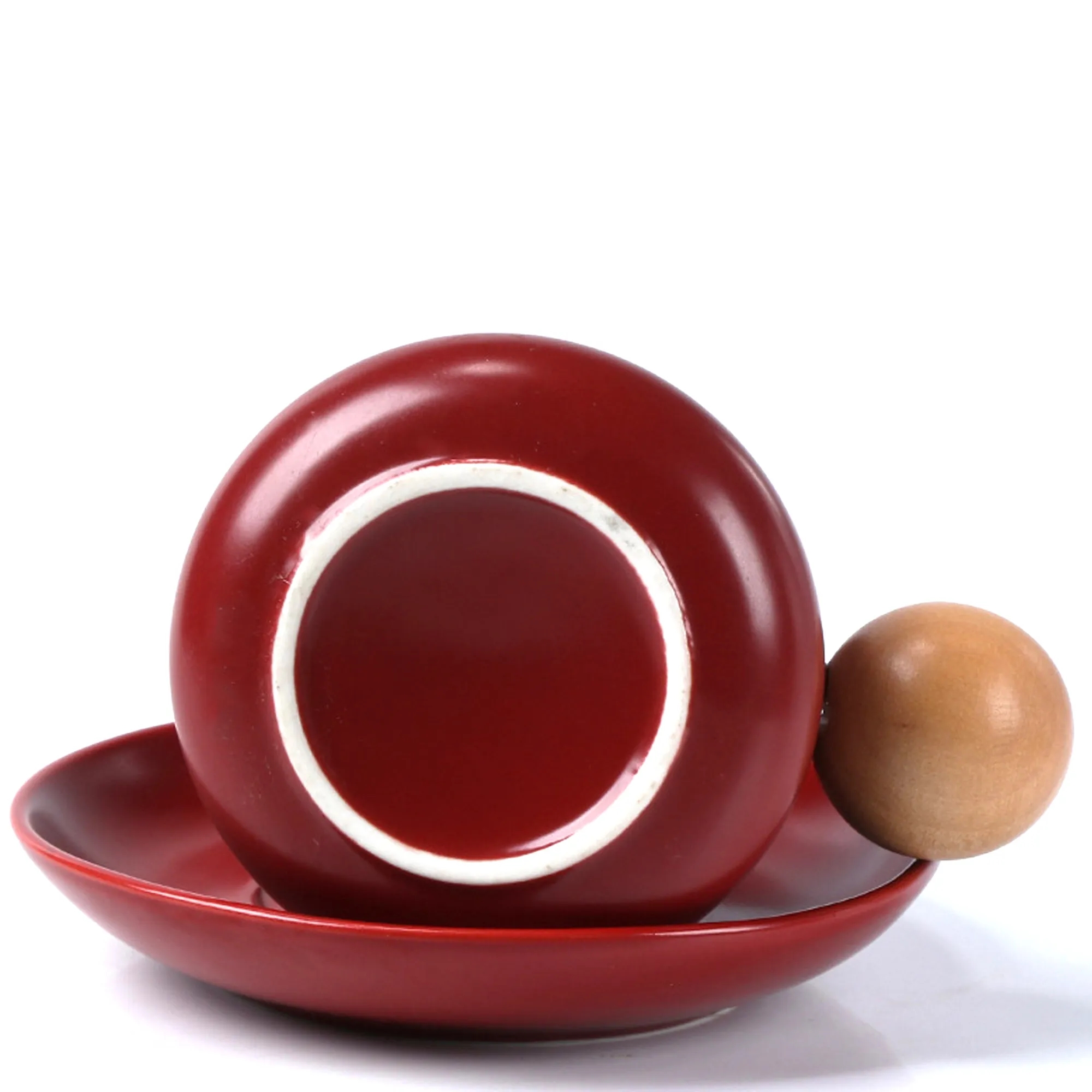 Ceramic Coffee Cup Set With Wooden Handle 6