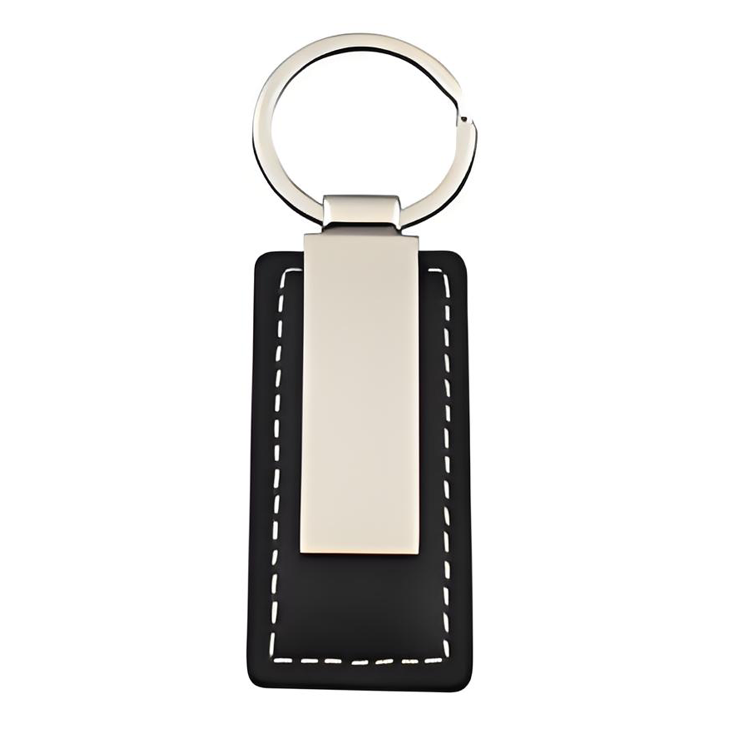 Customized Genuine Leather Stainless Steel Keychain 5