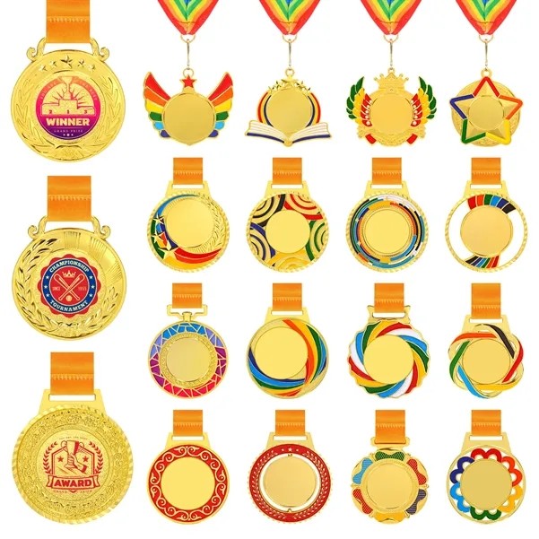 Custom Die Struck Metal Medallions With Ribbon 2