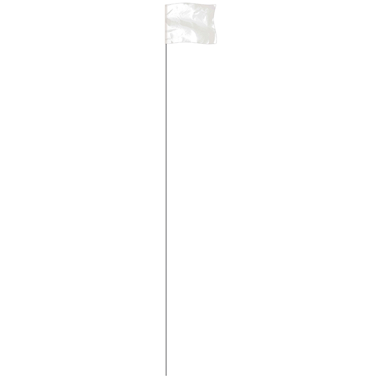 White 4" x 5" Marker Flag on a 36" Wire 1