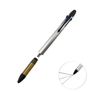 3 Color Ink Metal Pen With Stylus 4