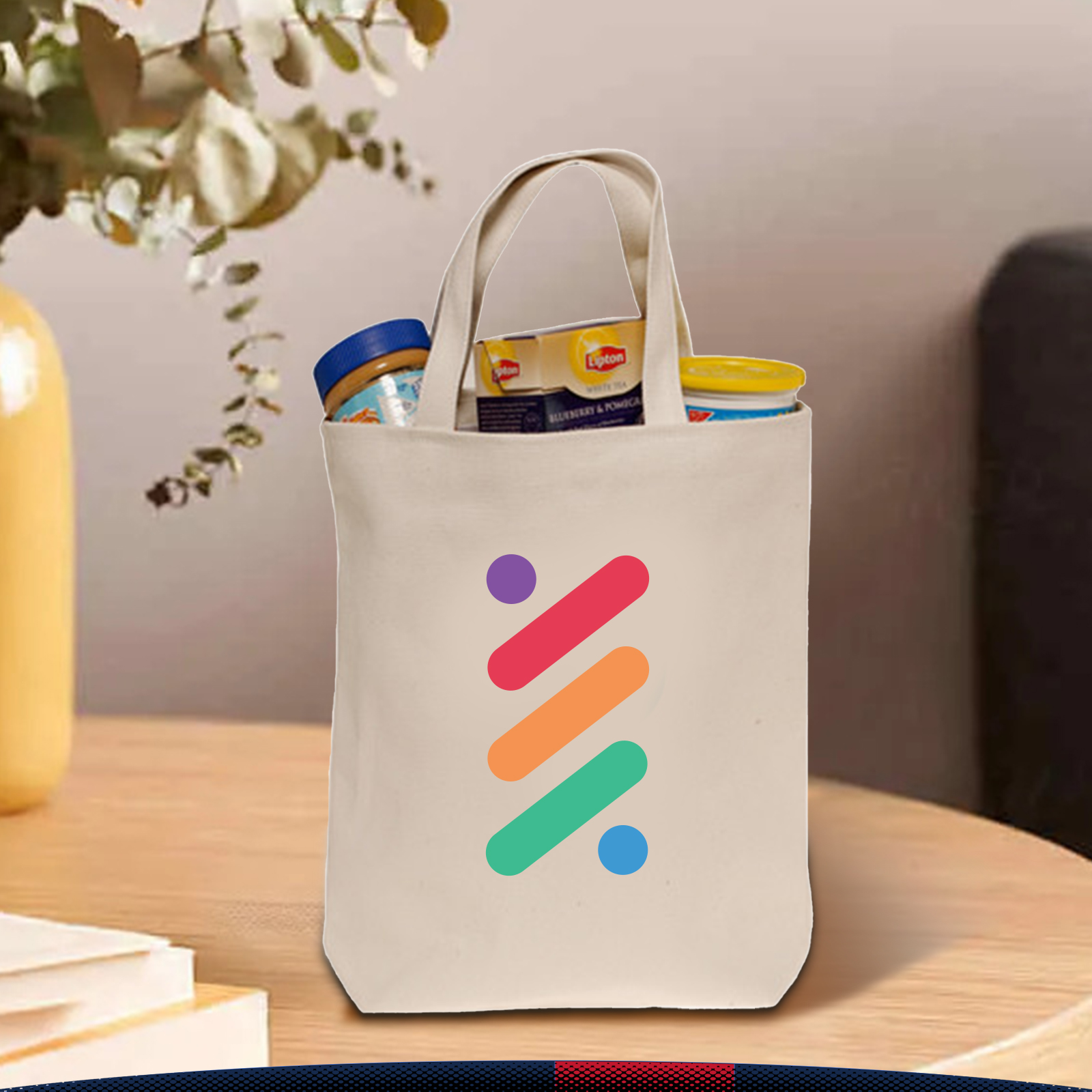 Lecar Canvas Tote Bag, custom tote bag with logo imprint 5
