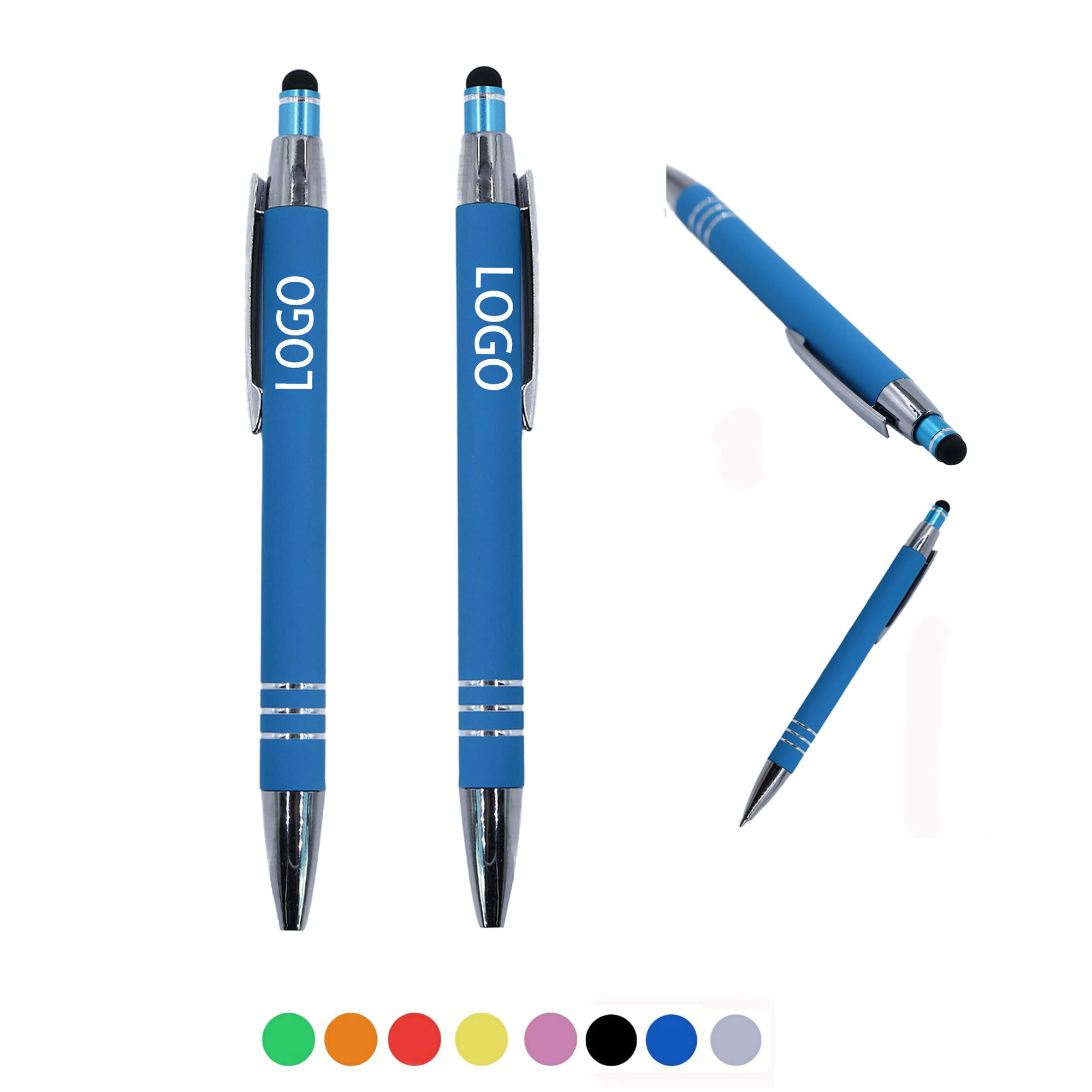 Touch Sreen Click Metal Pen, custom pen with logo imprint 2