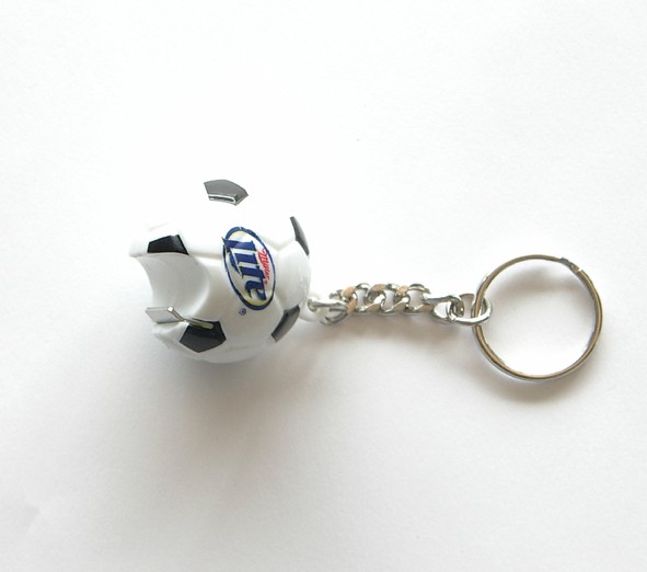 Soccer Shape Bottle Opener Key Chain