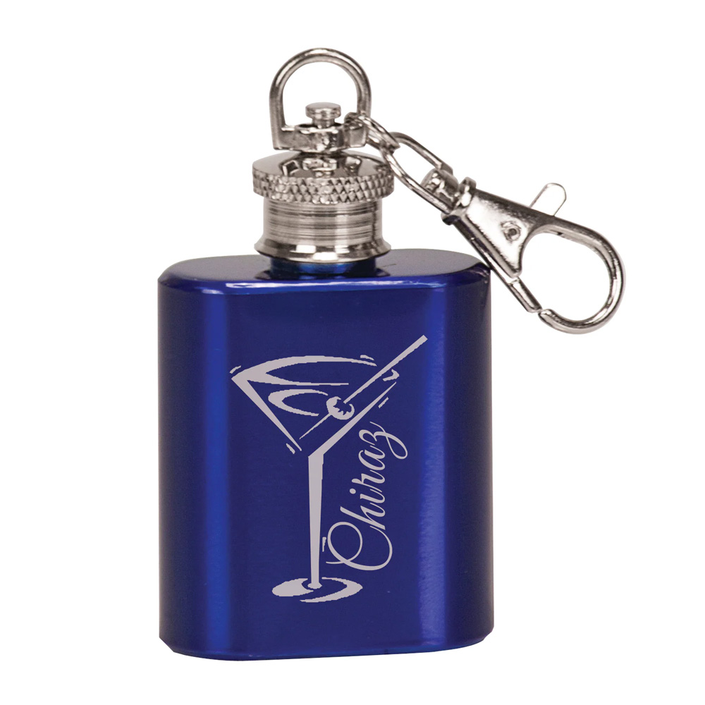 1 OZ. STAINLESS STEEL FLASK KEY CHAIN (COLORS) 4