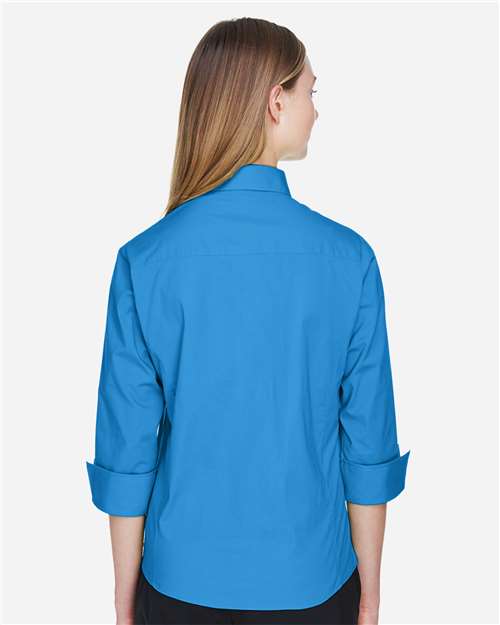 Women's Perfect Fit™ Three-Quarter Sleeve Stretch Poplin Dress Shirt - DP625W 14