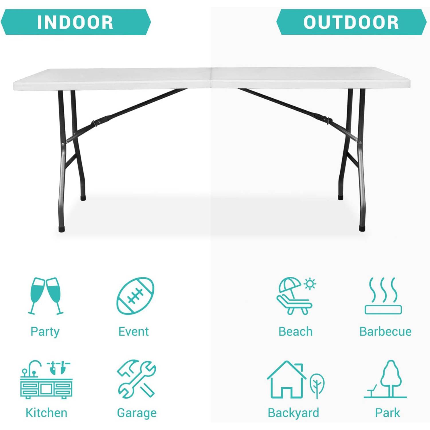 6 Foot Folding Table 8