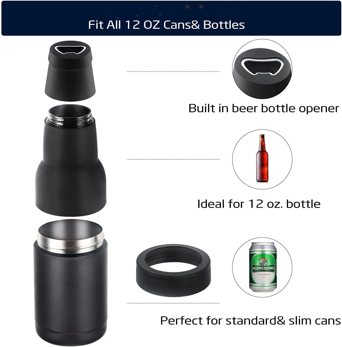 Assembly Slim Beer Holder Bottle and Can Cooler 6