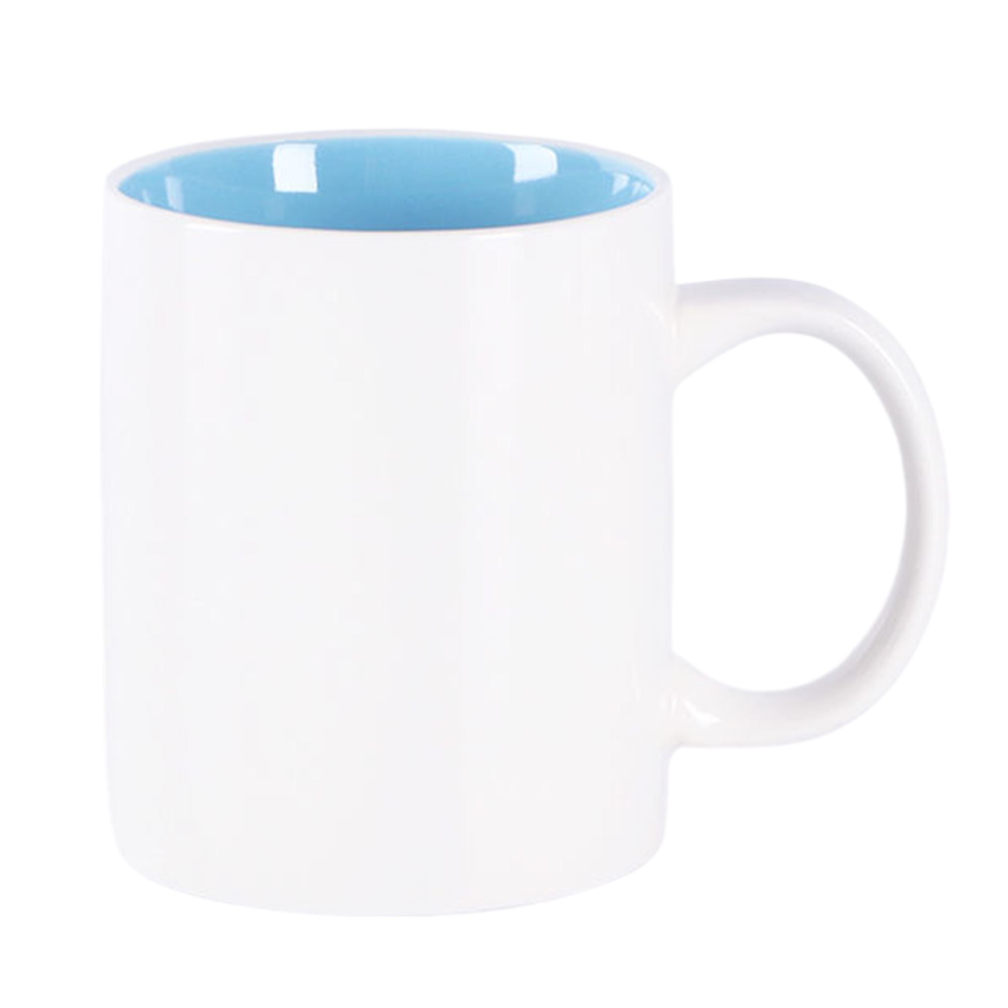12oz Coffee Mug with Colorful Interior and White Exterior 6
