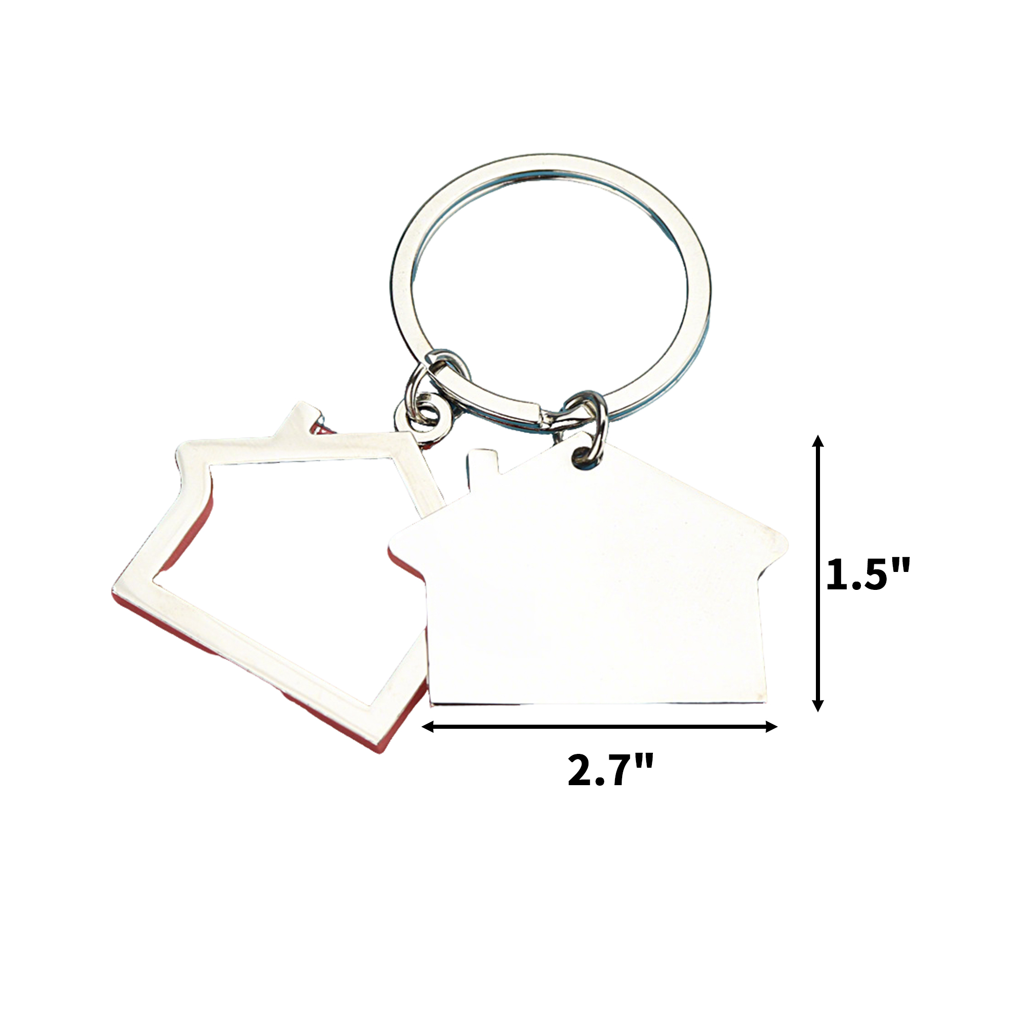 House Shape Metal Key Tag 3