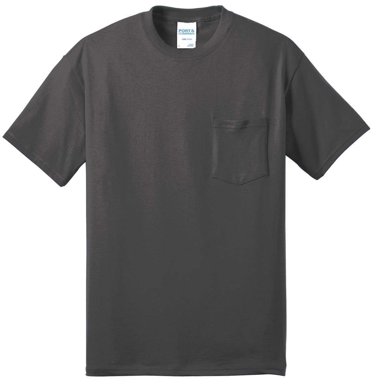 Port & Co Core Blend Pocket Tee. PC55P 4