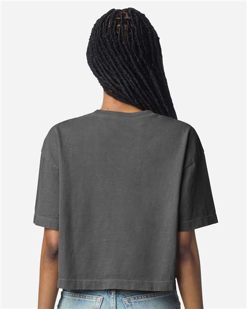 Women's Heavyweight Cotton Garment-Dyed Boxy Cropped Tee - 1302GD 7