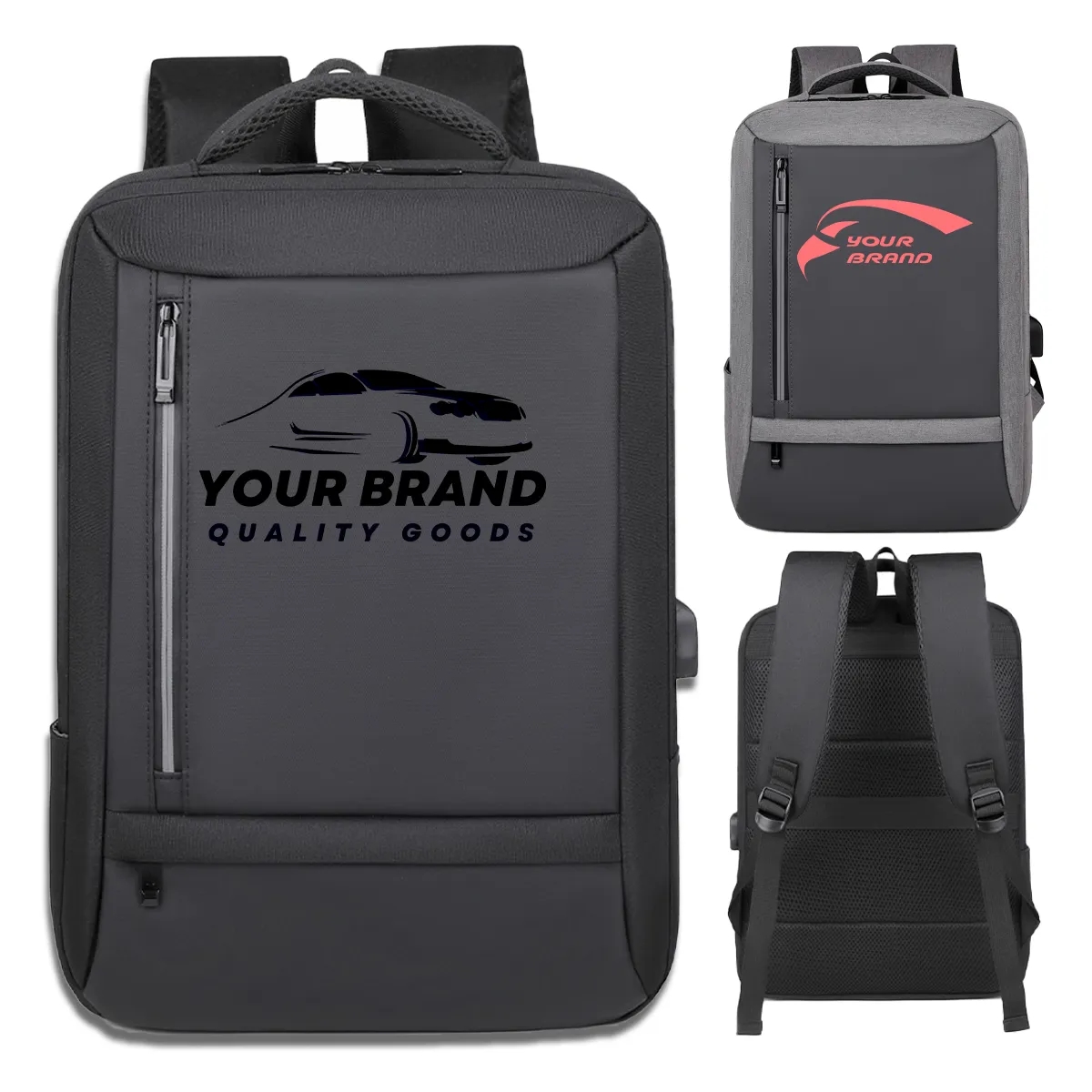 Multifunctional Men's Laptop Backpack with USB Charging Port 5