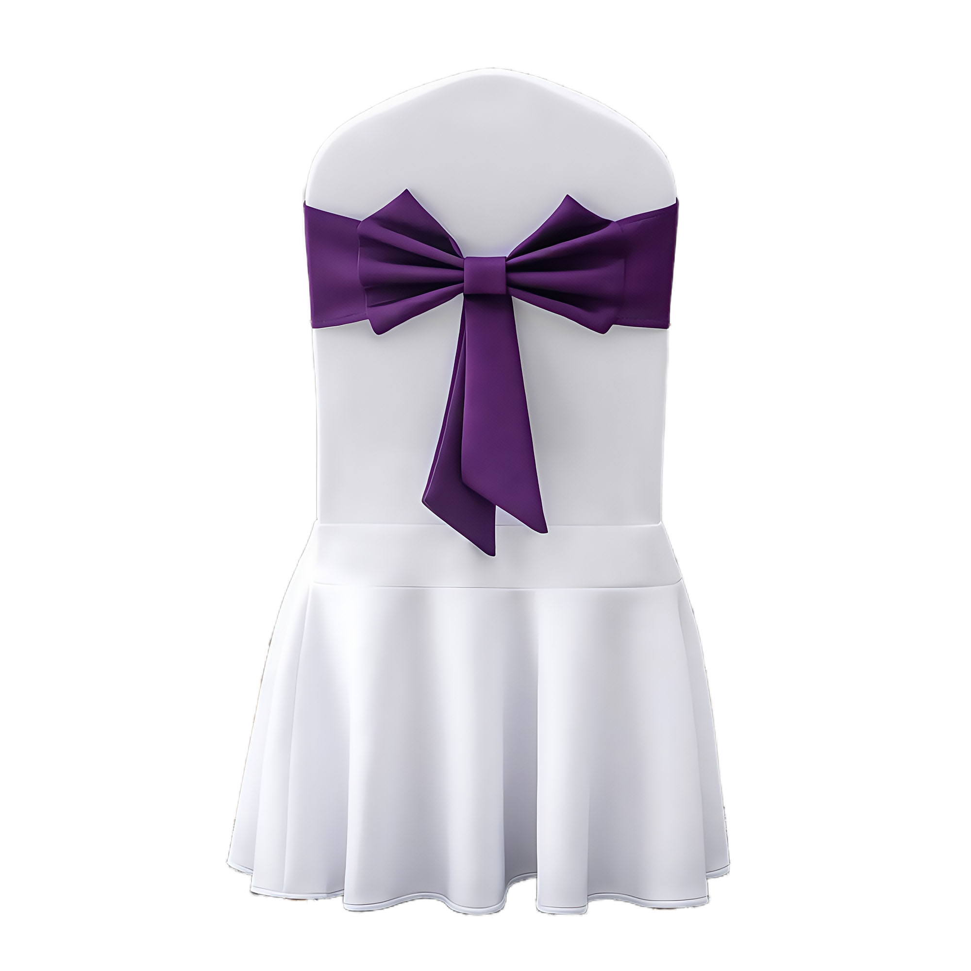 Elastic No-Tie Bow Chair Back Sash for Banquet Wedding Decoration 6