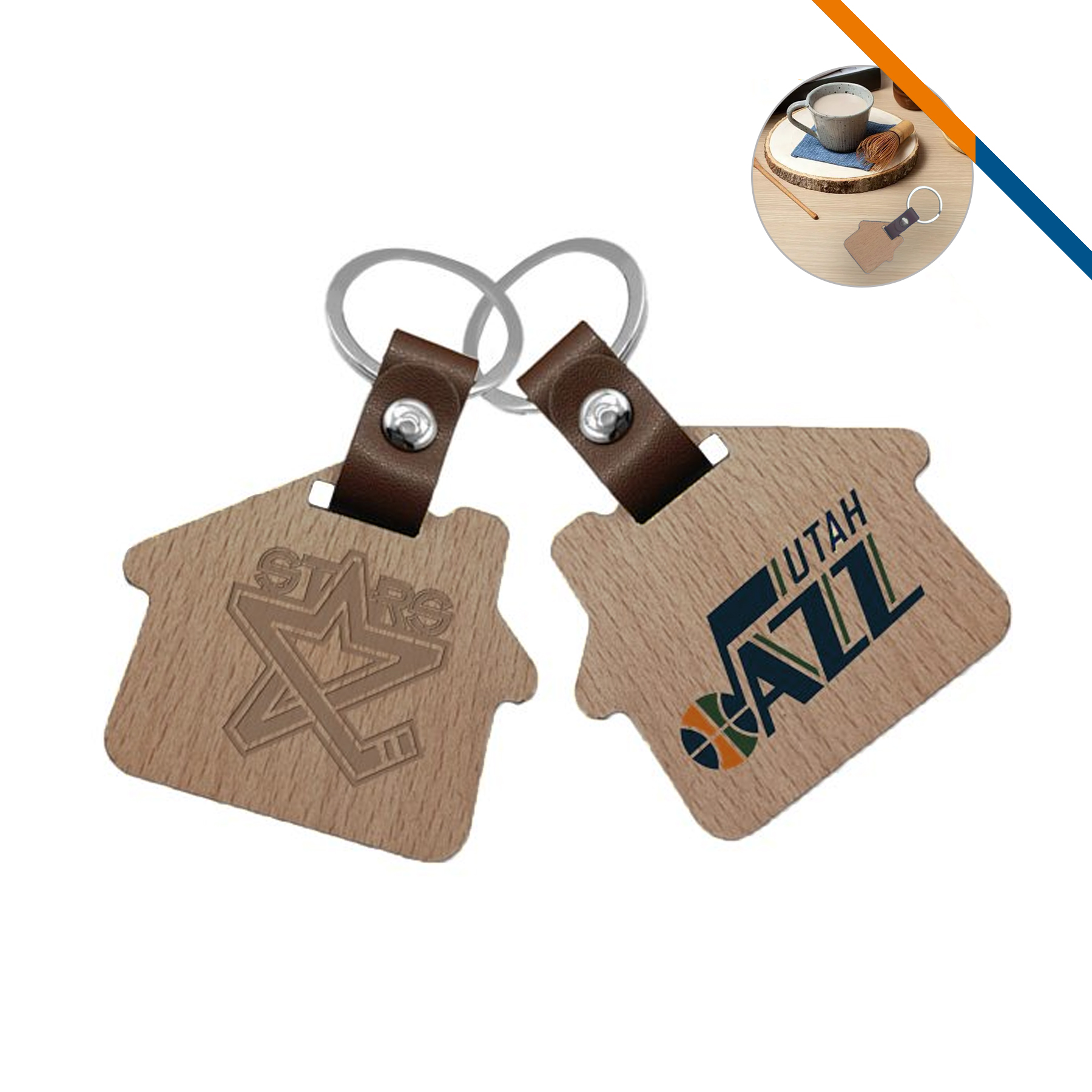 House Wooden Keychain 2