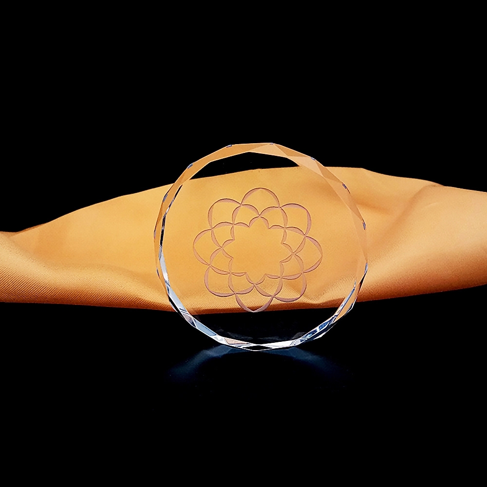 3 Inch Optical Crystal Round Paperweight 3