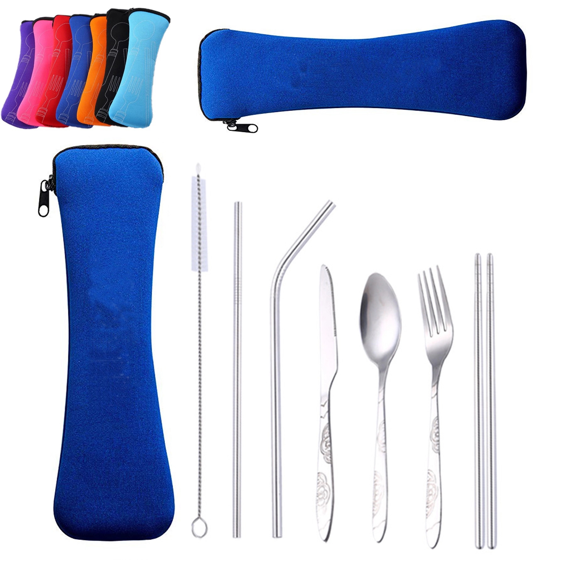 Stainless Steel Cutlery Set Neoprene Case 1
