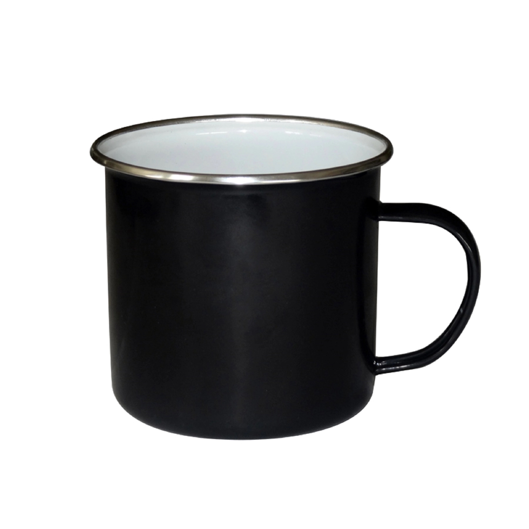 12 OZ Stainless Steel Rim Enamel Mug with Handle 4